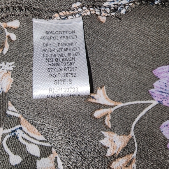 Umgee Tunic Dress Gray Floral Small Bell Sleeves Boho Keyhole Neckline - Picture 7 of 8